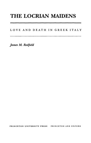 The Locrian Maidens: Love and Death in Greek Italy