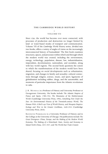 The Cambridge World History: Volume 7, Production, Destruction and Connection 1750-Present, Part 2, Shared Transformations?
