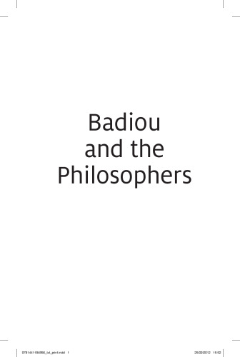 Badiou and the Philosophers: Interrogating 1960s French Philosophy
