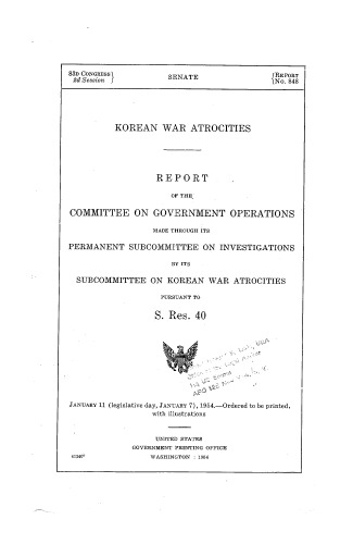 Korean War Atrocities Report No.848