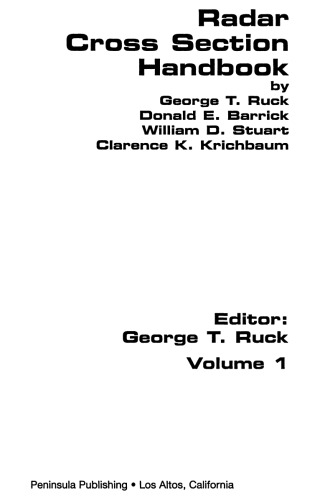 Radar Cross Section Handbook