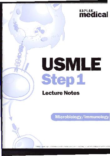 USMLE step 1. 6.Microbiology Immunology 2007