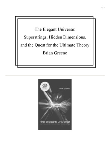 The Elegant Universe