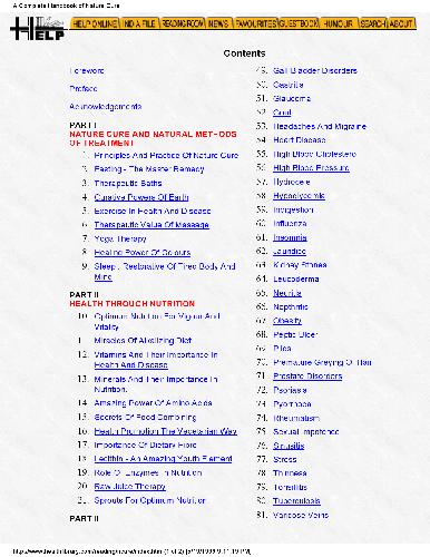 A Complete Handbook of Nature Cures