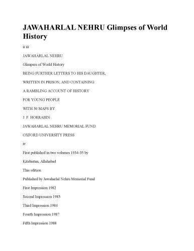 Glimpses of world history