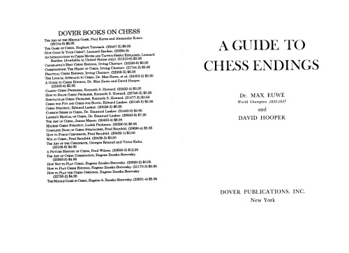 A Guide to Chess Endings