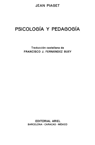 Psicología y Pedagogía