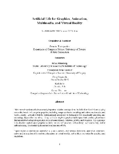 Artificial Life For Graphics, Animation, Multimedia And Virtual Reality (Reduced)