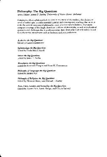 Epistemology-The big questions