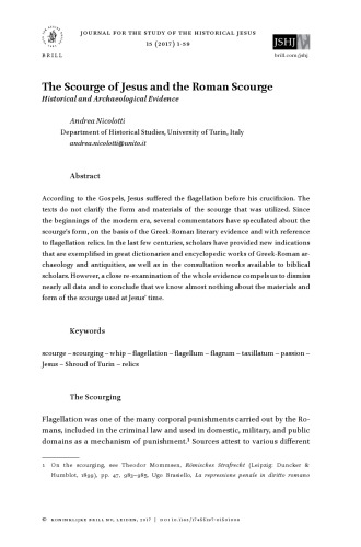 Journal for the Study of the Historical Jesus