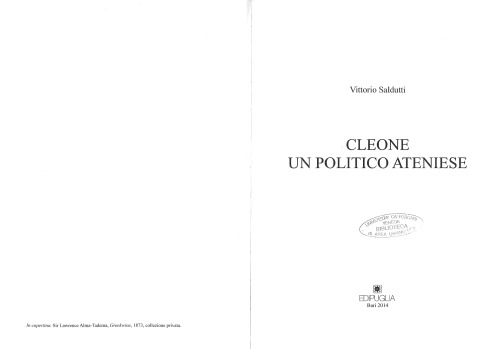 Cleone : un politico ateniese