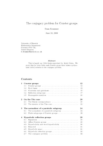 The conjugacy problem for Coxeter groups [PhD thesis]