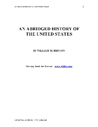 An Abridged History of the United States
