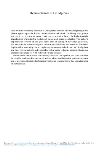 Representations of Lie Algebras: An Introduction Through gl(n)