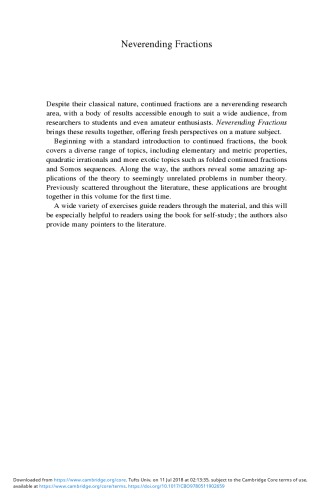 Neverending Fractions: An Introduction to Continued Fractions