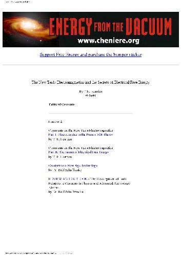 New Tesla Electromagnetics and the Secrets of Electrical Free Energy