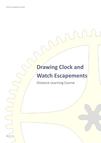 Drawing Watch and Clock Escapement - Horology - Distance Learning Course