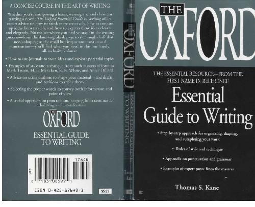 The Oxford Essential Guide To Writing