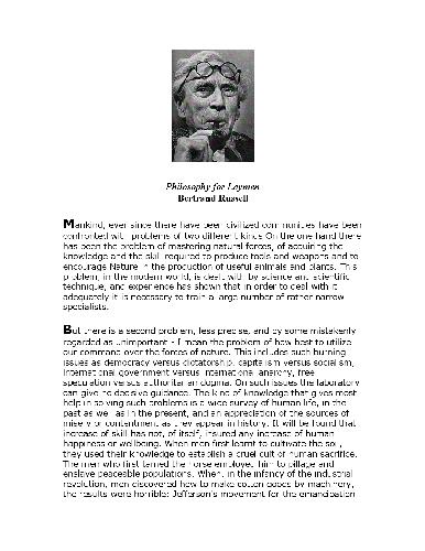 Philosophy for Laymen