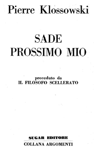 Sade prossimo mio