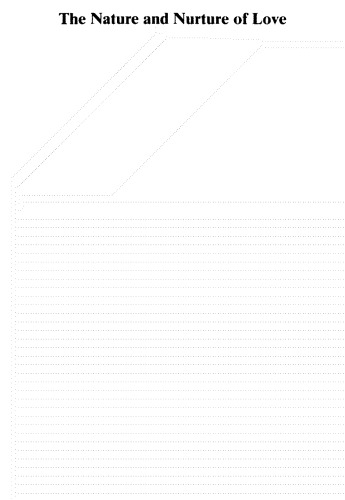 The Nature and Nurture of Love: From Imprinting to Attachment in Cold War America