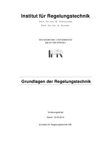 Grundlagen der Regelungstechnik