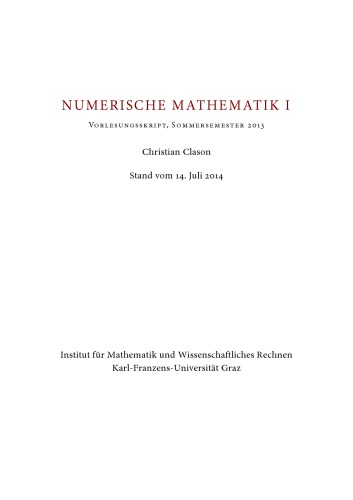 Numerische Mathematik I