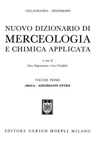 Nuovo Dizionario di Merceologia e Chimica Applicata