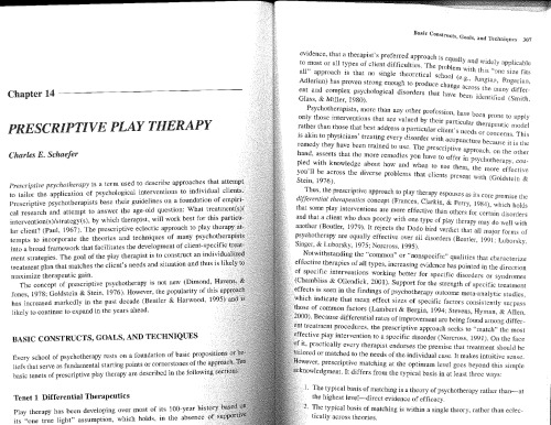 Prescriptive Play Therapy