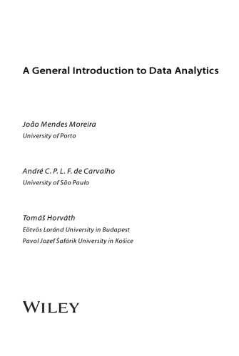 A General Introduction to Data Analytics