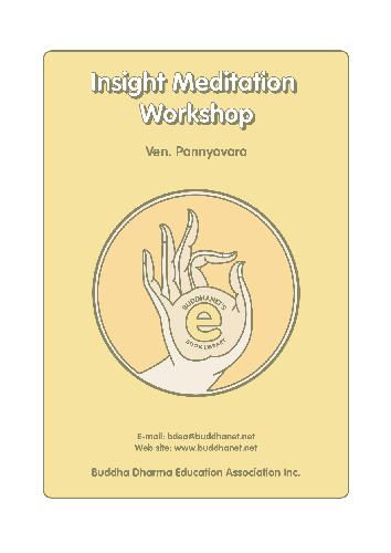 Insight Meditation Workshop Online