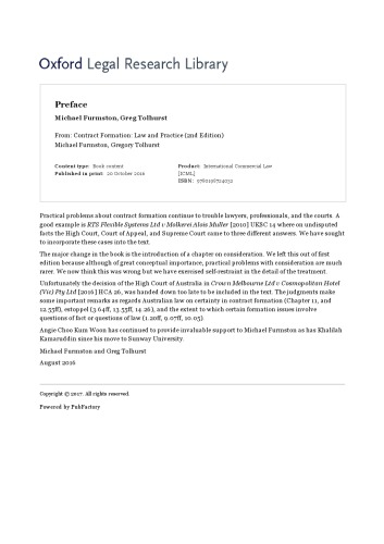 Contract Formation: Law and Practice