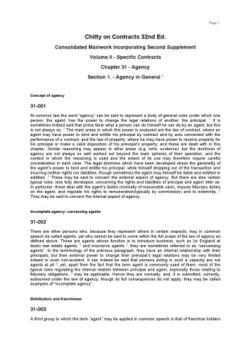 Chitty on Contracts with Second Supplement