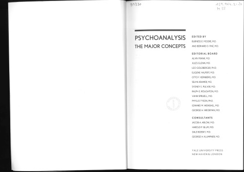 Psychoanalysis: The Major Concepts