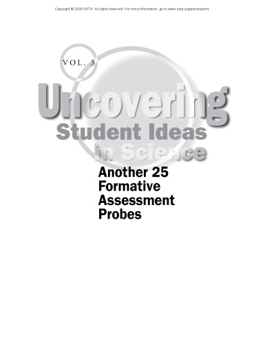 Uncovering Student Ideas in Science, Volume 1: 25 Formative Assessment Probes