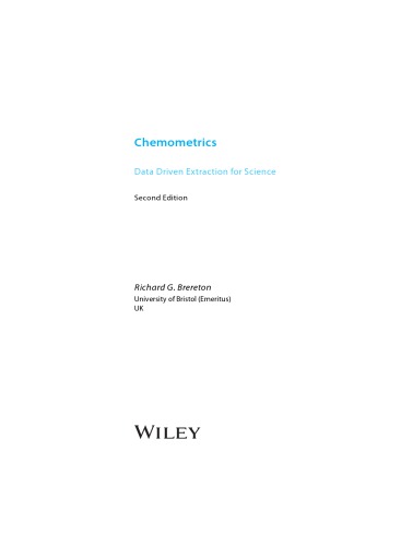 Chemometrics. Data driven Extraction for Science