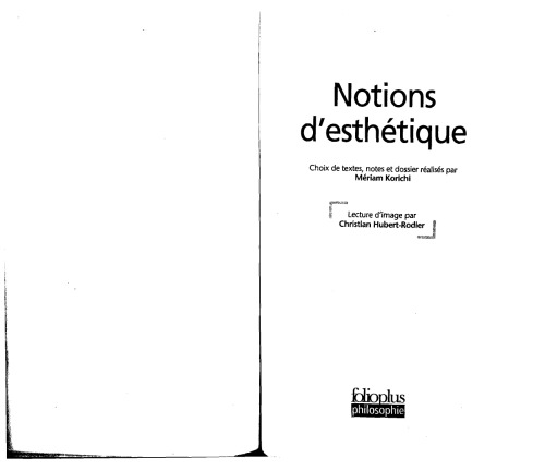 Notions d’esthétique