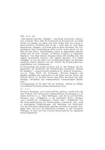 Dialekte Sprachbarrieren Sonderspracher : 2. Band zu Fernsehserie Deutsch für Deutsche