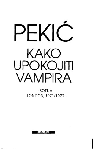 Kako upokojiti vampira