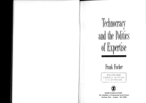 Technocracy and the Politics of Expertise