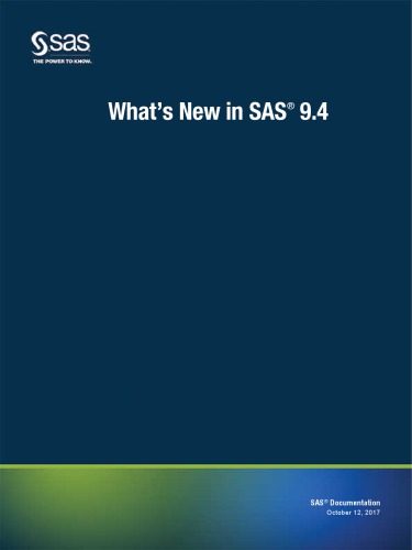 What’s New in SAS® 9.4
