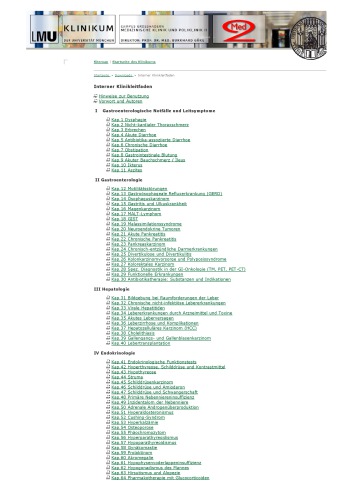 Interner Klinikleitfaden der Medizinischen Klinik und Poliklinik II : Gastroenterologie, Hepatologie, Endokrinologie, Stoffwechsel