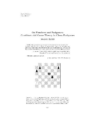 Combinatorial game Theory in Chess Endgames