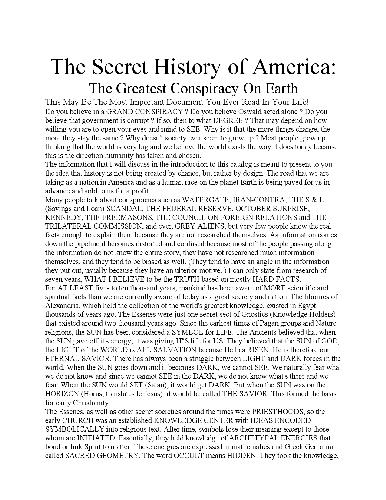 The Secret History of the USA