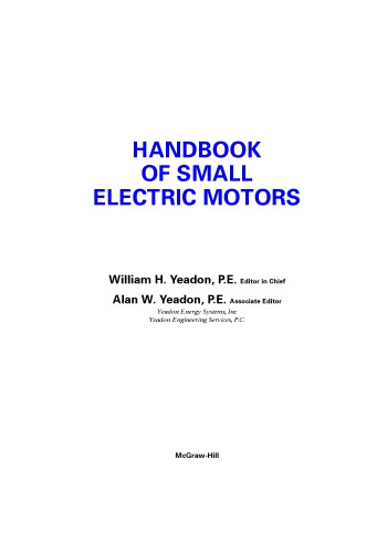 Handbook of Small Electric Motors