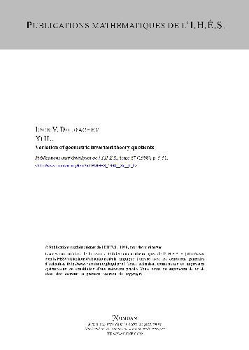 Variation of geometric invariant theory quotients