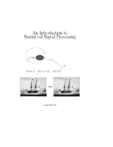 An Introduction to Statistical Signal Processing new edition