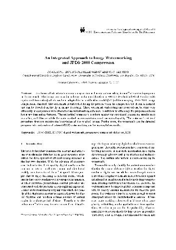 An Integrated Approach to Image Watermarking and JPEG-2000 Compression