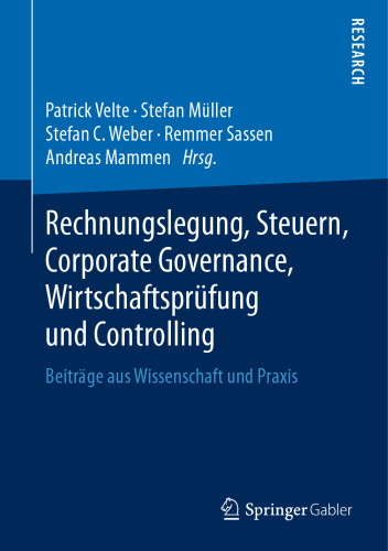 Rechnungslegung, Steuern, Corporate Governance, Wirtschaftsprüfung und Controlling