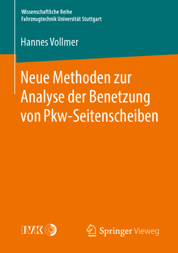 Neue Methoden zur Analyse der Benetzung von Pkw-Seitenscheiben
